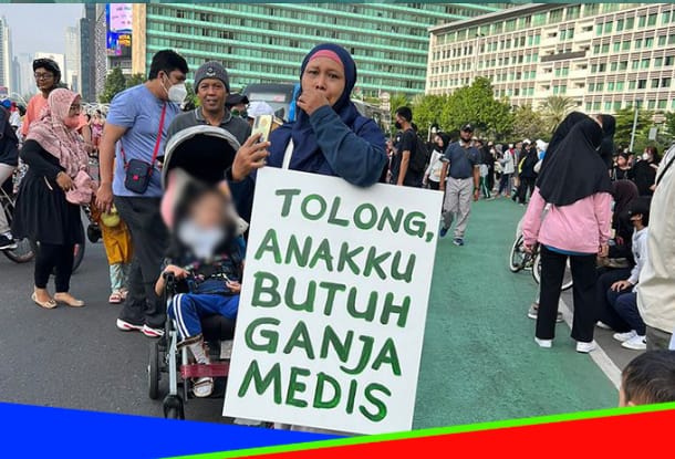 Orang Tua yang anaknya membutuhkan Ganja sebagai pengobatan (dok.istimewa)