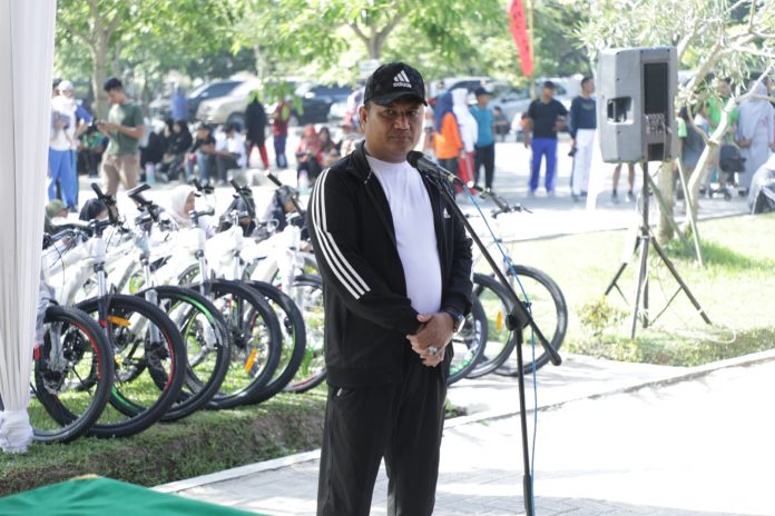 Ketua DPD PKB Pujakesuma Asahan Rianto, SH, MH saat memberi kata sambutan