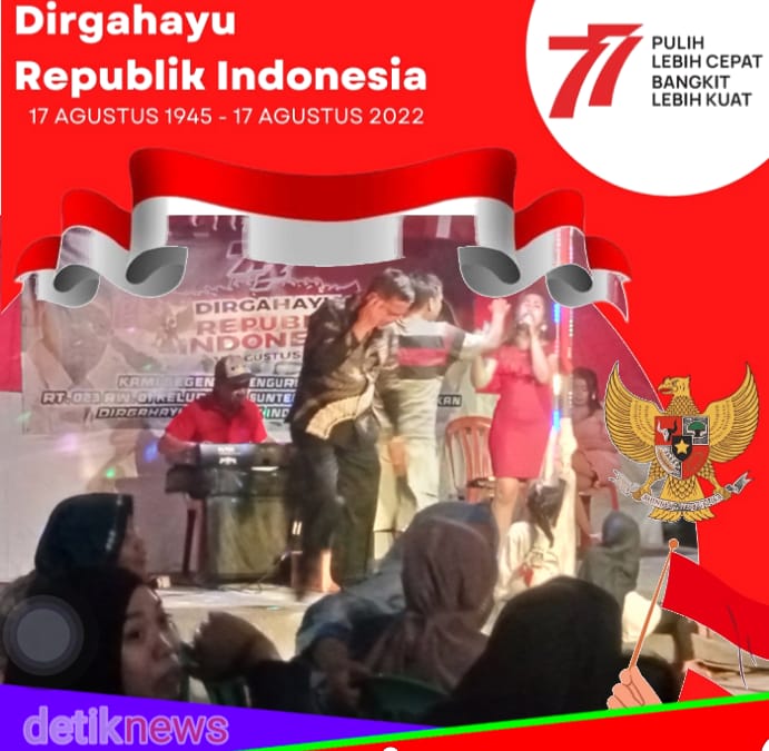 Ketua RT 023/01 Sunter Agung bersama Warga