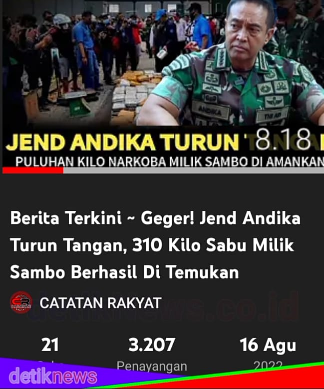 Panglima TNI Jenderal Andika Perkasa (Foto: Tangkapan layar YouTube Jenderal TNI Andika Perkasa)