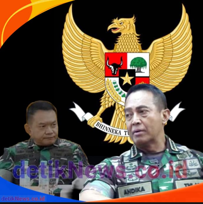Kepala Staf TNI AD (KSAD) Jenderal Dudung Abdurachman dan Panglima TNI Jenderal Andika Perkasa