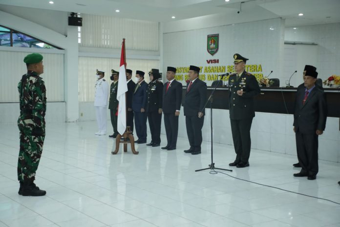 Dandim 0208/Asahan Letkol Inf. Franki Susanto, SE menjadi Inspektur upacara Peringatan Hari Kesaktian Pancasila ( doc/istimewa )