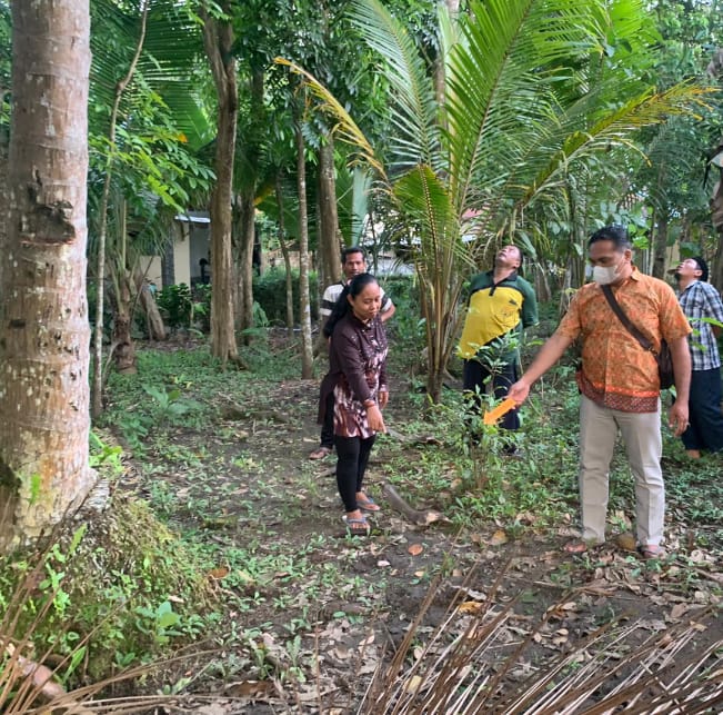 Proses olah TKP korban Meninggal Dunia karena terjatuh dari pohon kelapa (dok/Istimewa)