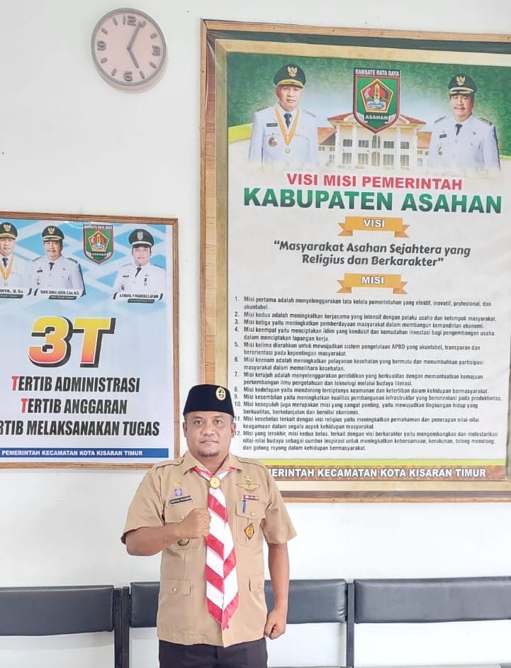 Keterangan foto : Camat Kecamatan Kota Kisaran Timur yang juga sebagai Majelis Pembimbing Ranting ( Mabiran ) Syaiful Pasaribu, SAP, MM ( foto/Joko )