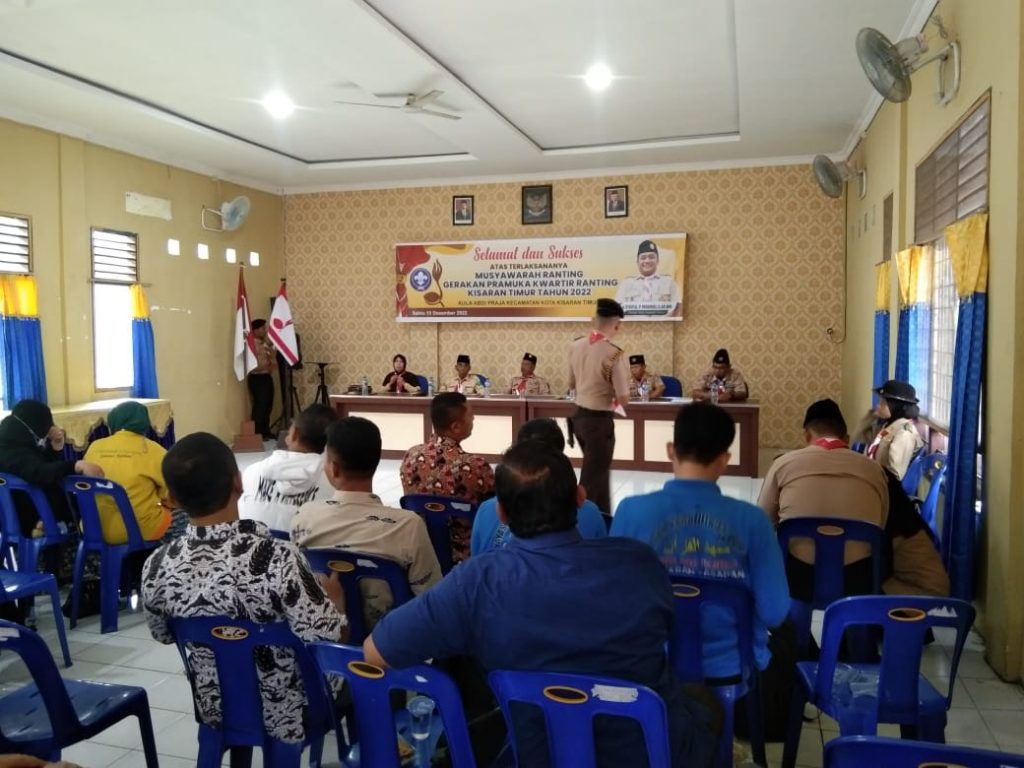 Keterangan foto : Musyawarah Ranting gerakan Pramuka Ranting Kwartir Kisaran Timur ( foto/Joko )