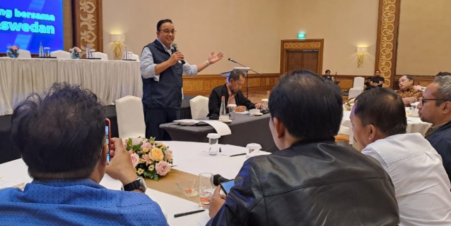 Anies Baswedan Bahas Kriteria Calon Wakil Presiden Pada Dialog Para Pemimpin Redaksi di Surabaya