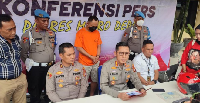 Menendang Sepeda Motor Dosen UI Hingga Terjatuh dan Terluka, Seorang Pria Ditangkap Polres Metro Depok