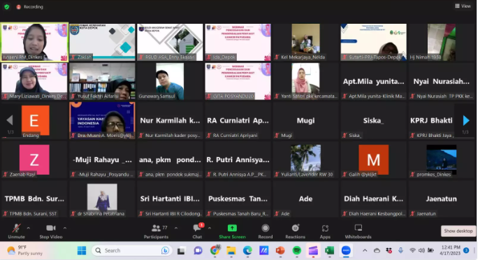 Meningkatkan Kesadaran dan Kepedulian Masyarakat terhadap Bahaya Kanker: Dinkes Depok dan YKI Adakan Webinar