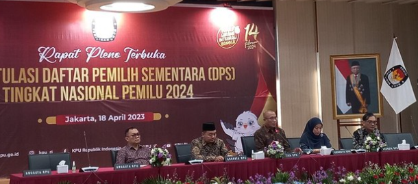 KPU RI Terima Laporan Rekapitulasi Jumlah DPS Pemilu 2024 Tembus 205.853.518 Orang